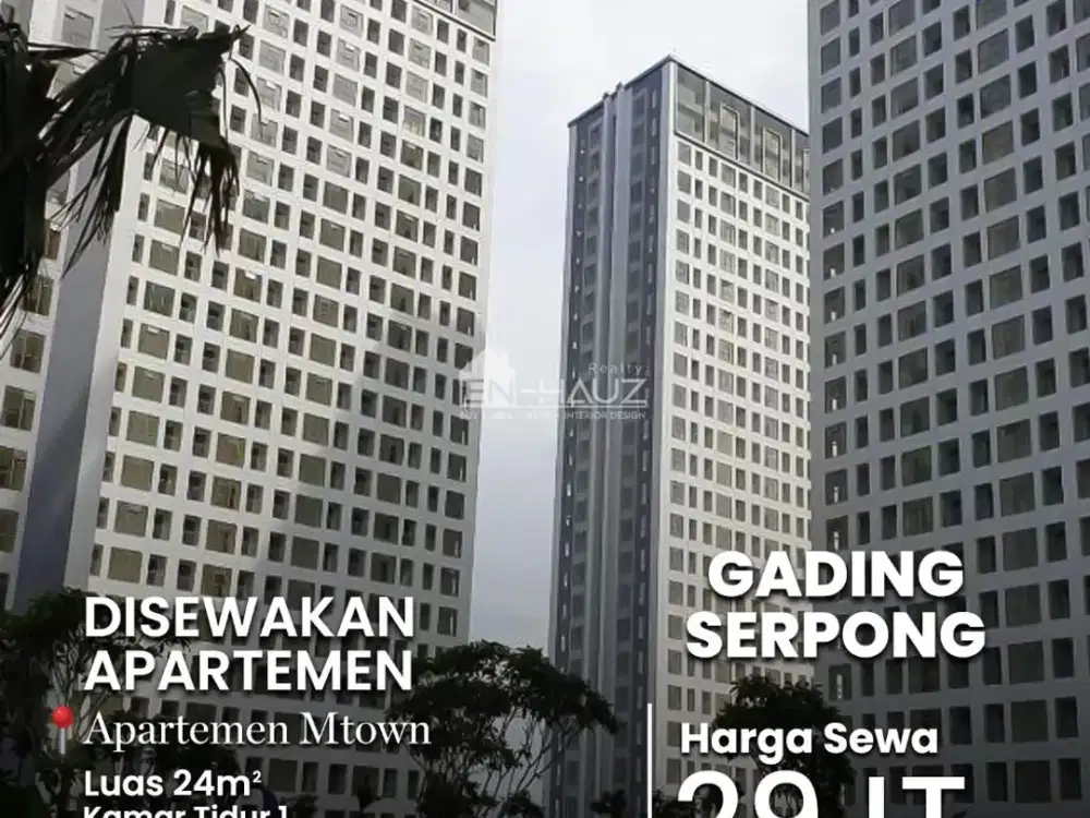 (MT) DISEWAKAN APARTEMEN M-TOWN GADING SERPONG