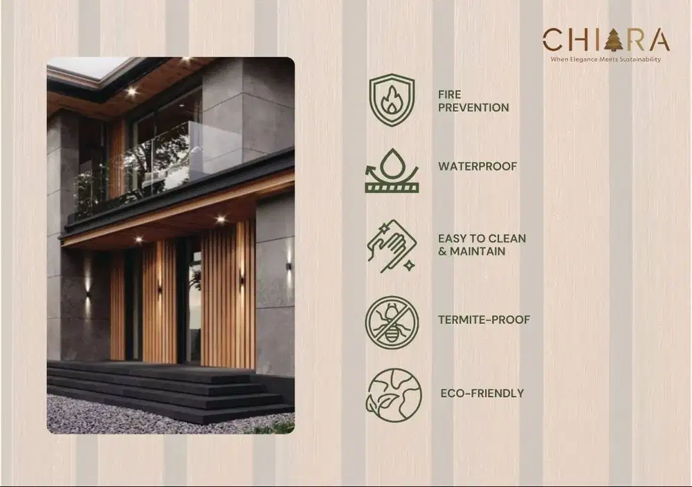 WPC CLADDING P 2,9m|Dekorasi dinding outdoor tahan lama