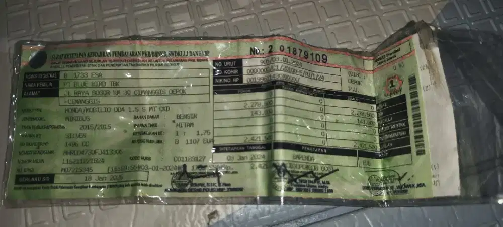 Birojasa mengurus pajak kendaraan anda roda 2 atau roda 4