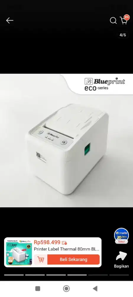 Jual mesin print nomer resi buat jualan onlene merk blue print