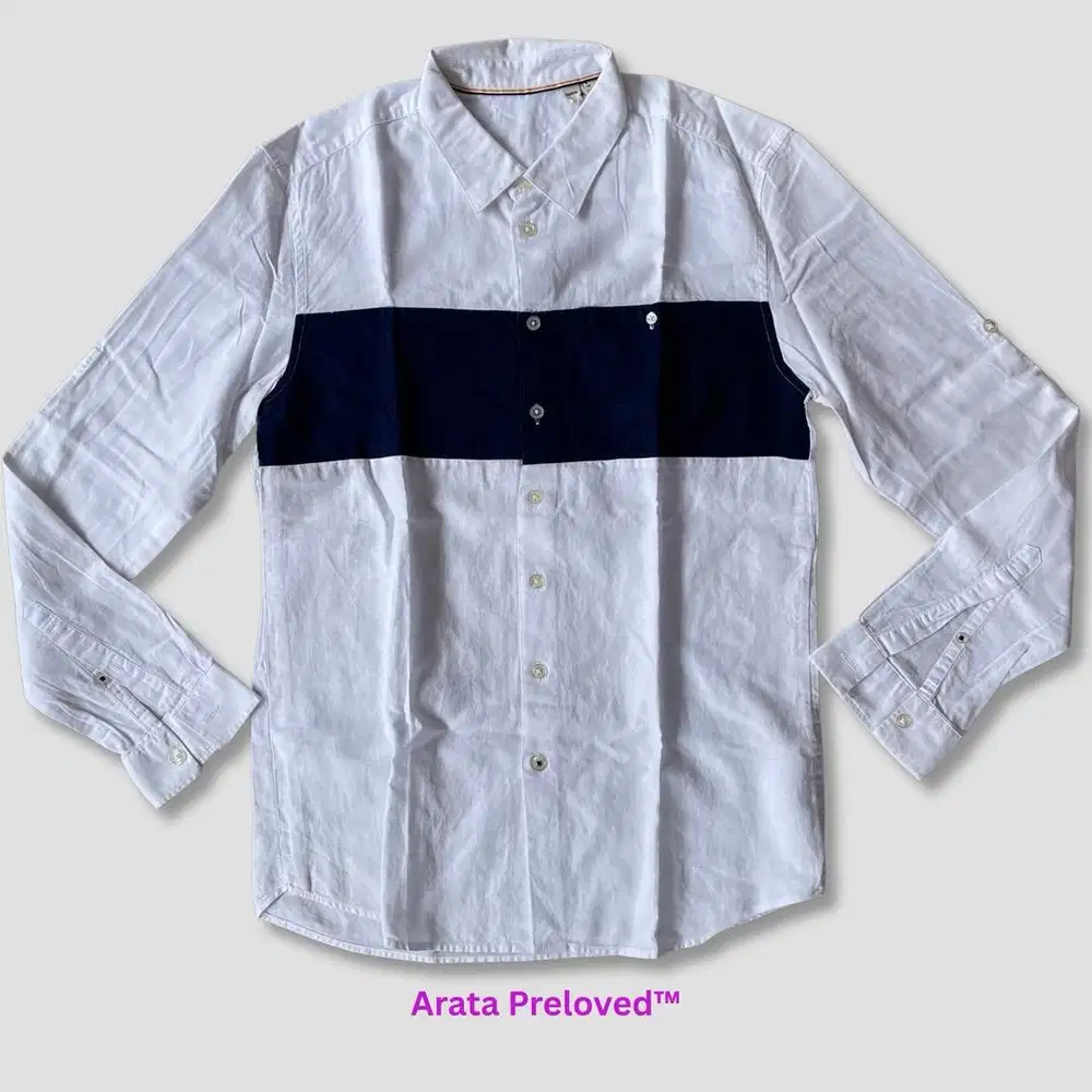 Kemeja Pria Esprit Lengan Panjang Putih Original