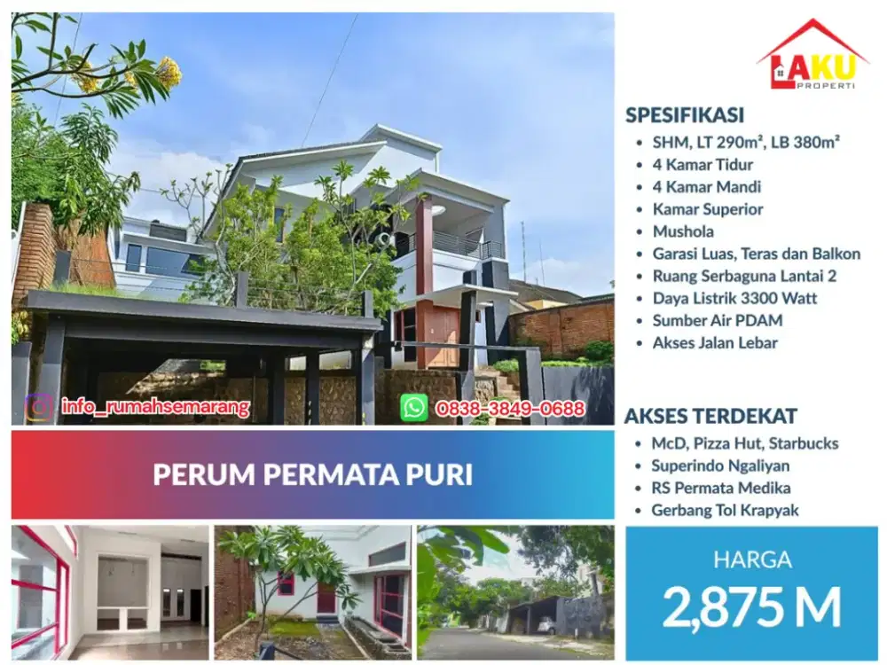 Special Price Rumah Siap Huni Perum Permata Puri Ngaliyan – 4 KT Full Bangunan