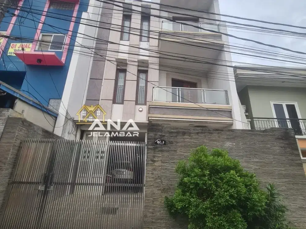 ANA RUMAH MEWAH LUAS 8X22M 4LT BANGUNAN BAGUS DAN KOKOH DI JELAMBAR