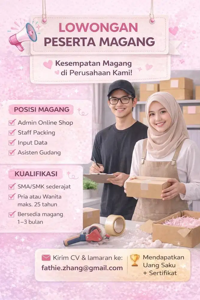 Lowongan Magang Perushaaan di bidang Online Shop