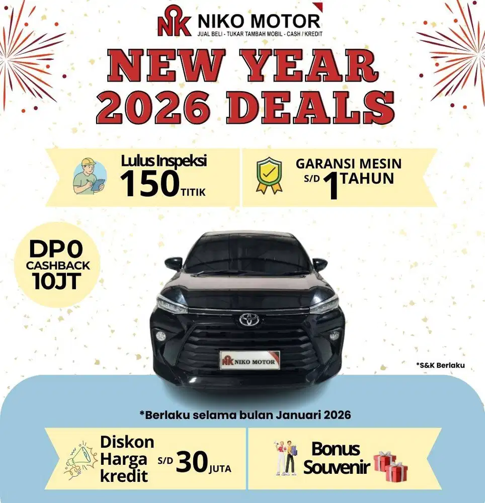 (SPT BARU KM17RB) AVANZA 1.5 G 2023 AT