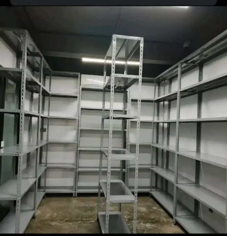 Jual rak besi siku ukuran 60*120*240 isi 5 ambalan