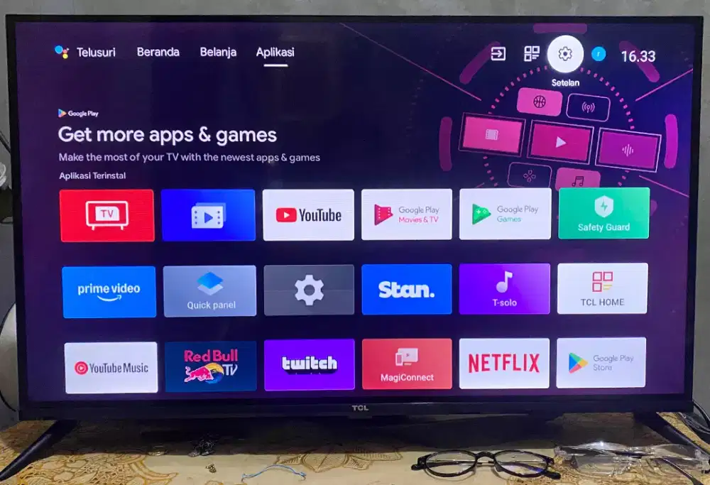 TV 32 INC LED TCL SMART ANDROID&DIGITAL NETFLIX YOUTUBE MULUS & BAGUS