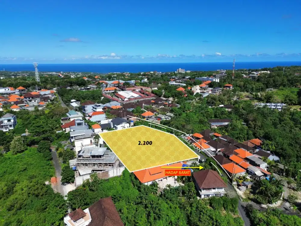 Dijual tanah unblock view laut lepas  Lokasi uluwatu - Bali