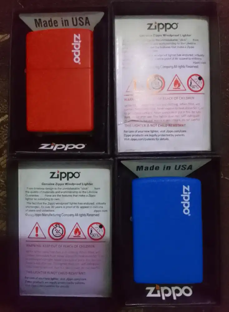Korek Zippo ada 2 pilihan warna