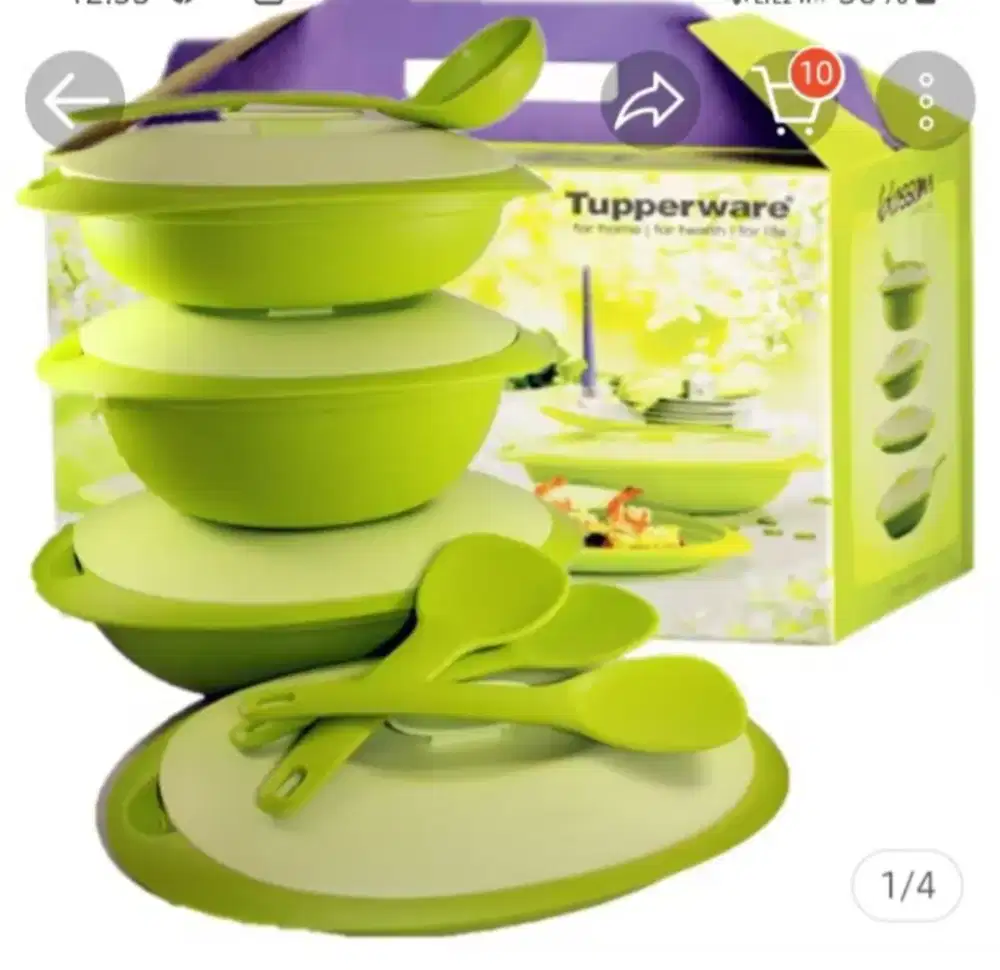 Tupperware set hijau