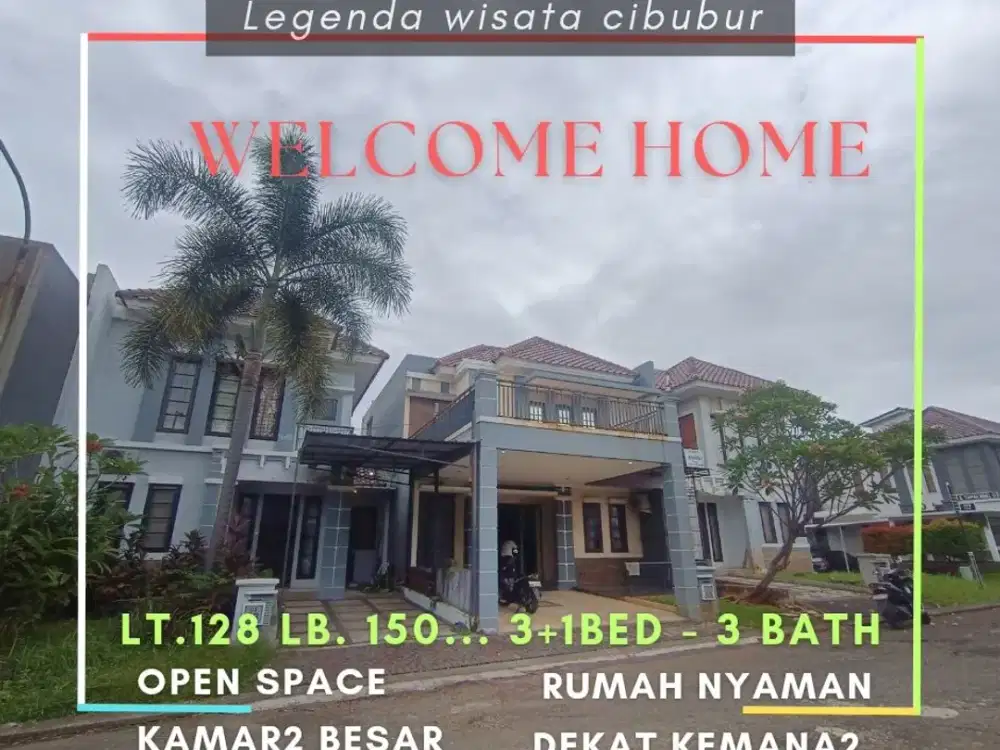 jual cepat rumah  legenda wisata cibubur dekat tol kota wisata cibubur