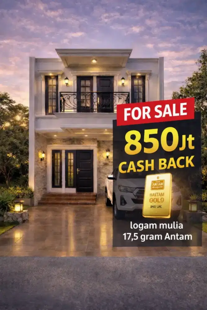 Dijual rumah 2 lantai lokasi strategis bebas banjir akses mobil