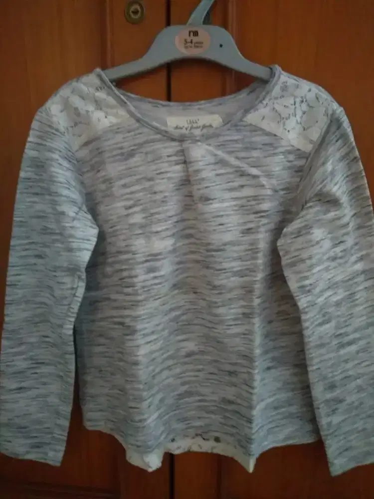 BAJU ATASAN ANAK ABU-ABU MERK H&M