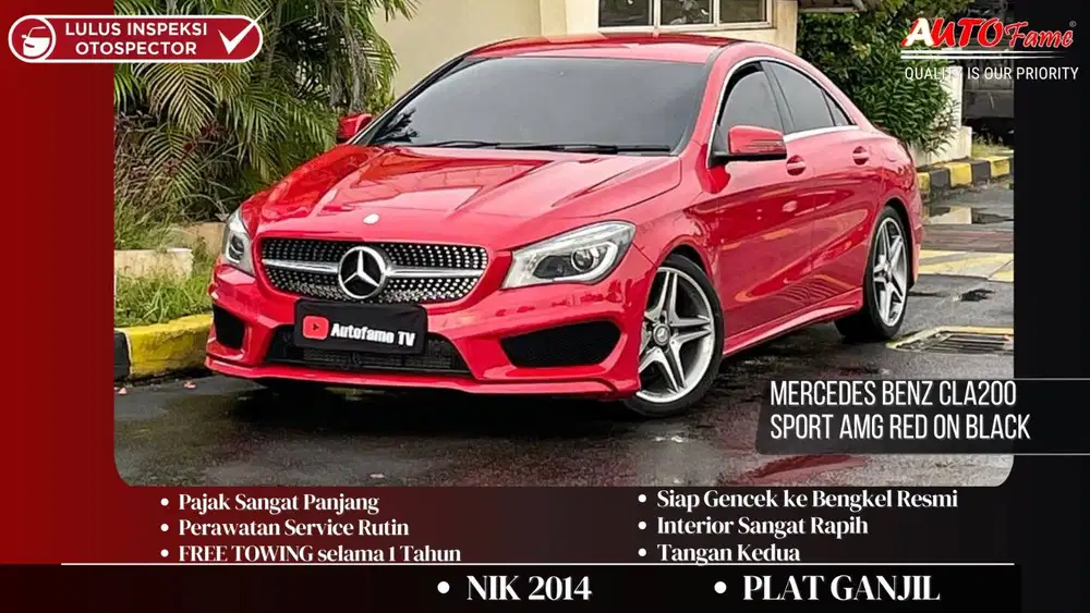 Mercedes Benz CLA200 Sport AMG Red On Black 2014 Akhir