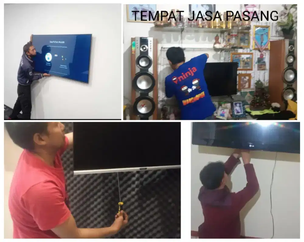 Pasangkan bracket dan Braket +pasang terimarapih breket briket led tv