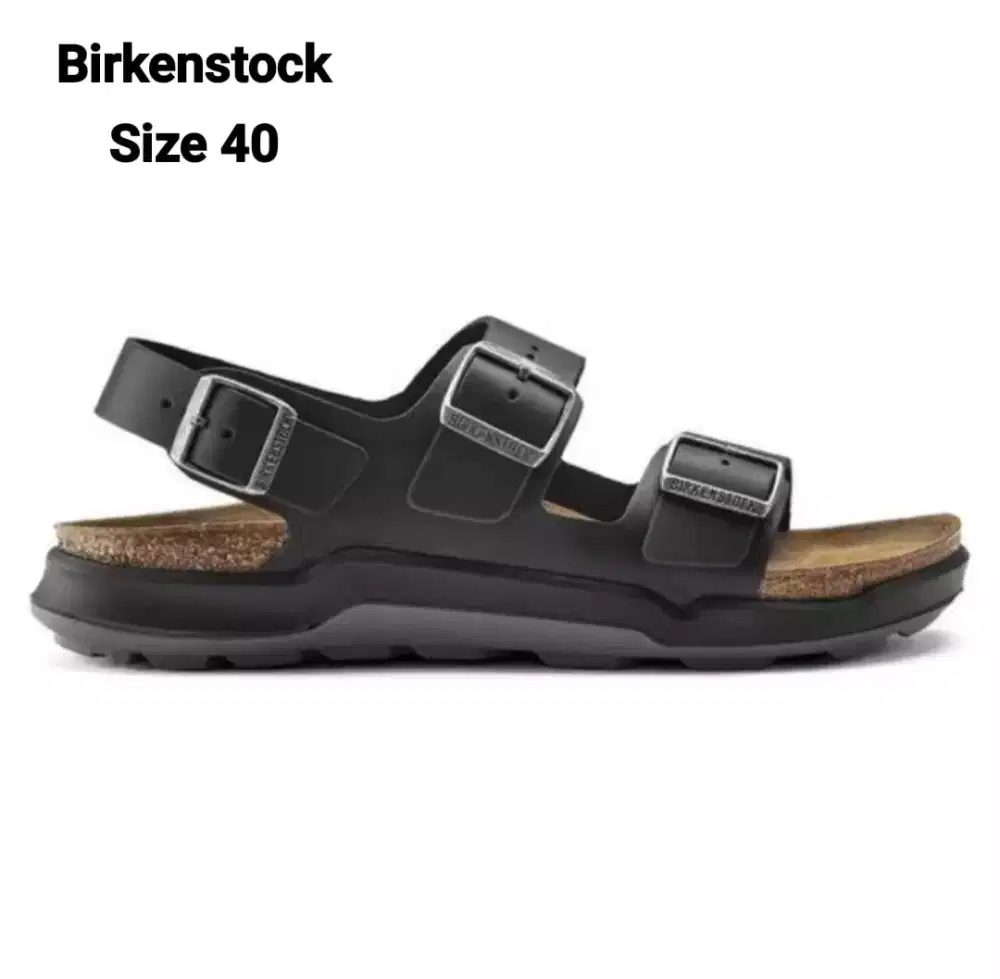 Sandal Birkenstock Men Milano Black Size 40 Kondisi Baru