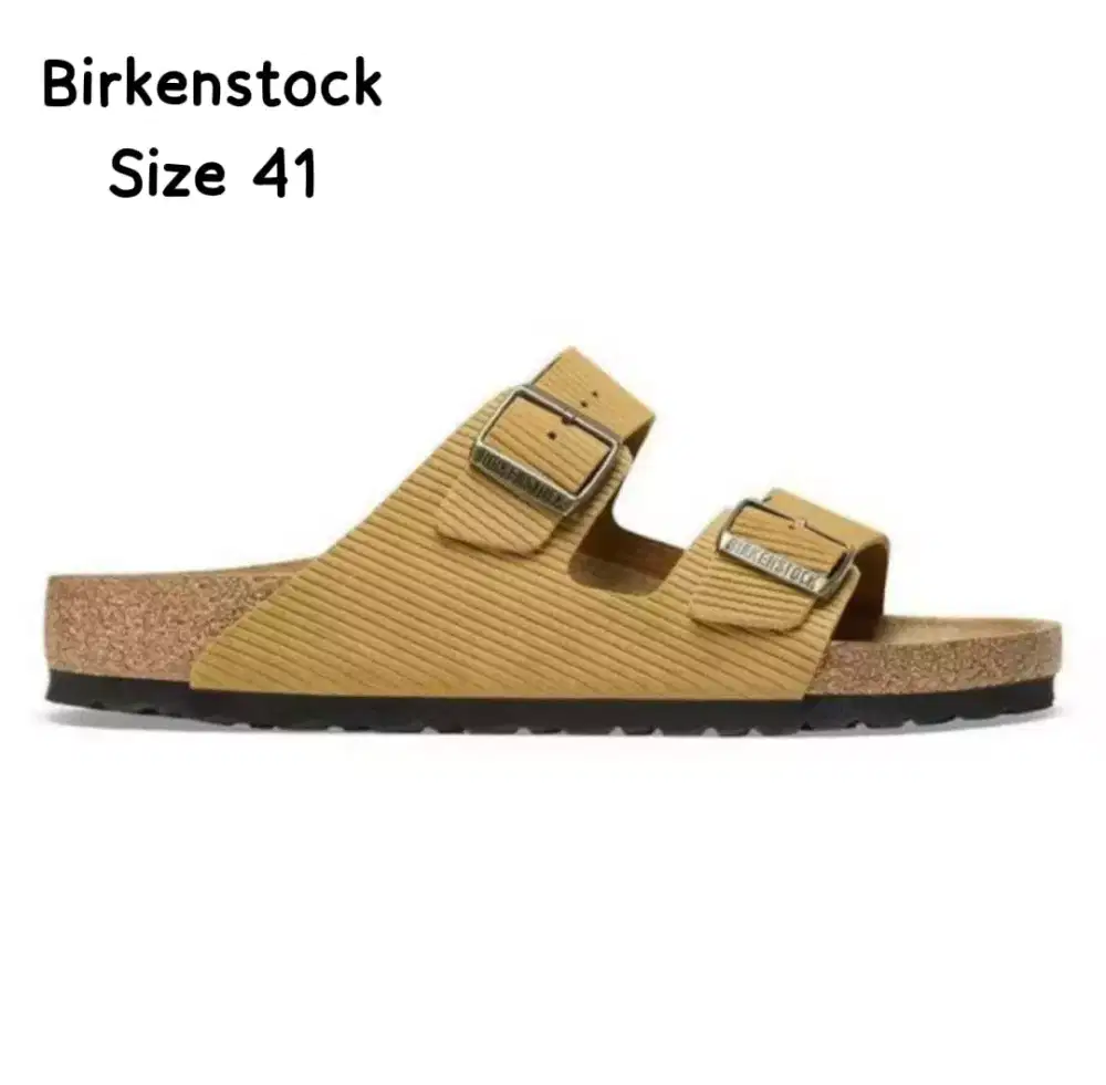 Sandal Birkenstock Men Corduroy Brown Size 41 Kondisi Baru