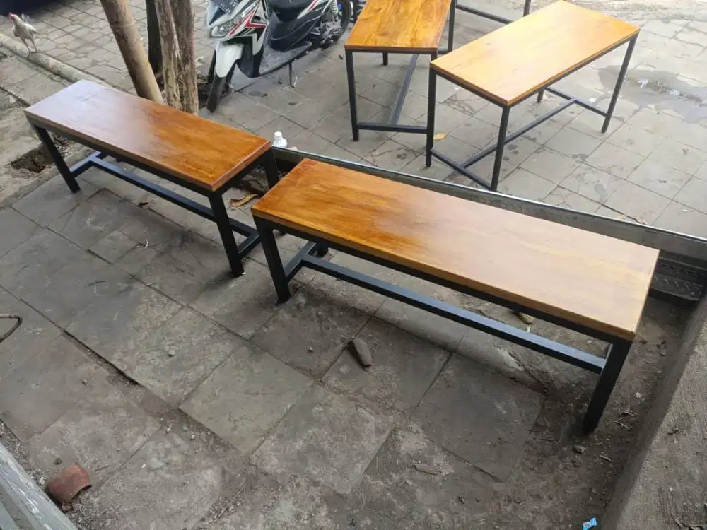 Welder Bandung Jual Furnitur Meja Kursi Rangka Besi Alas Kayu Solid
