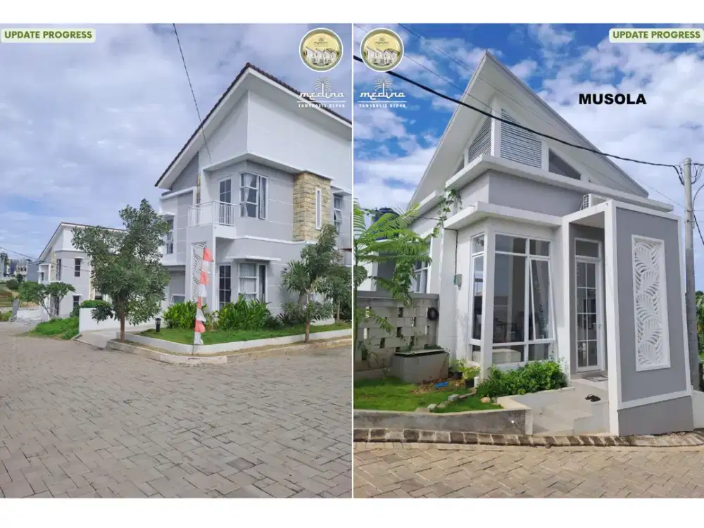 Rumah Syariah Eksklusif Medina Townhouse Depok Tanpa Riba Tanpa Denda SHM IMB Ready Desain Modern Akses Transportasi ke Jabodetabek Dekat Tol Stasiun