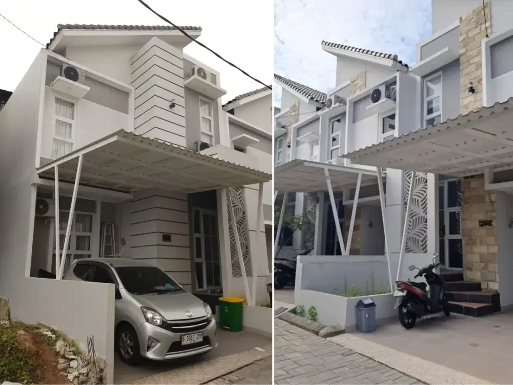 Rumah Syariah 2 Lantai Murah dekat Stasiun Depok Baru dekat Stasiun Depok Lama dekat Tol Kukusan Beji Dekat Tol Desari Dekat Tol Sawangan Tol Kukusan