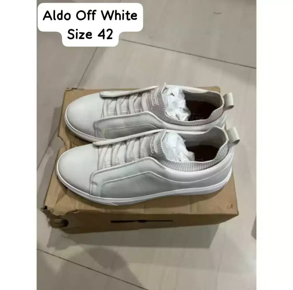 Sepatu Aldo OffWhite Sneakers Men Size 42 Kondisi Baru