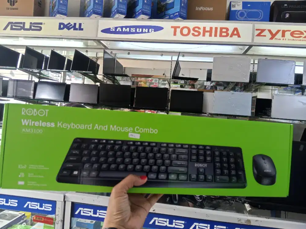 KEYBOARD N MOUSE WIRELESS COMBO KM3100