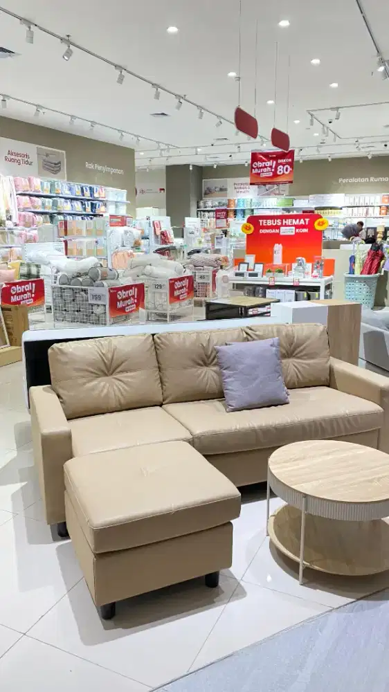 Promo hemat sofa L minimalis Selma