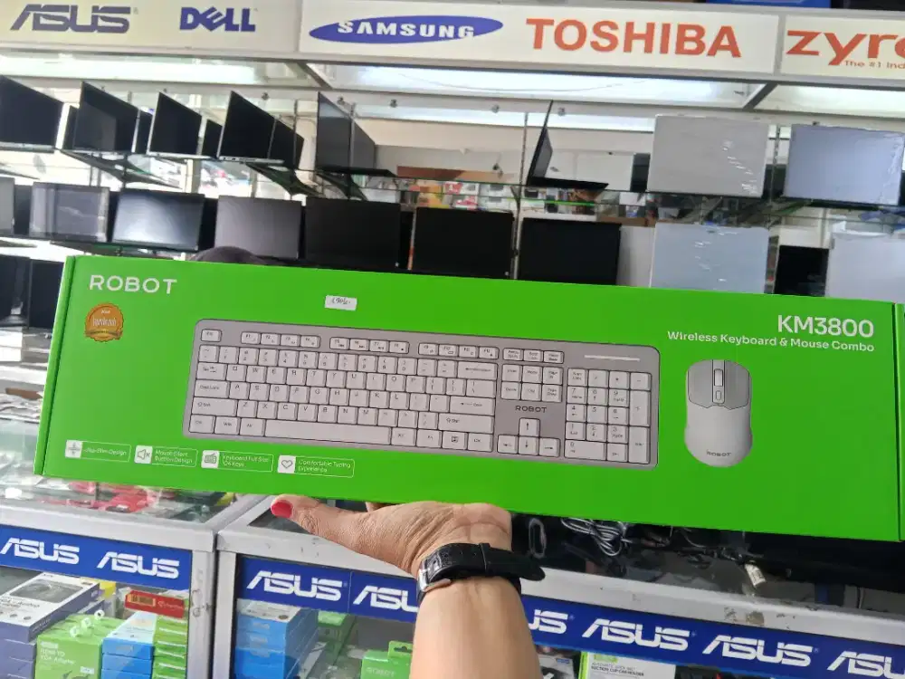 KEYBOARD N MOUSE WIRELESS COMBO KM 3800