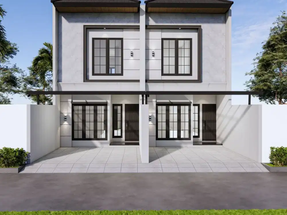 JUAL RUMAH BARU MODERN MINIMALIS , 2 LT DI KLAMPIS SEMOLO SURABAYA