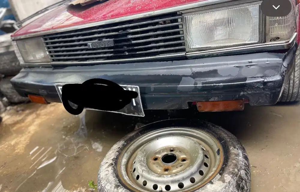 FULL SET PART COROLA DX ORIGINAL . bumper karet deoan & belakang, kaca