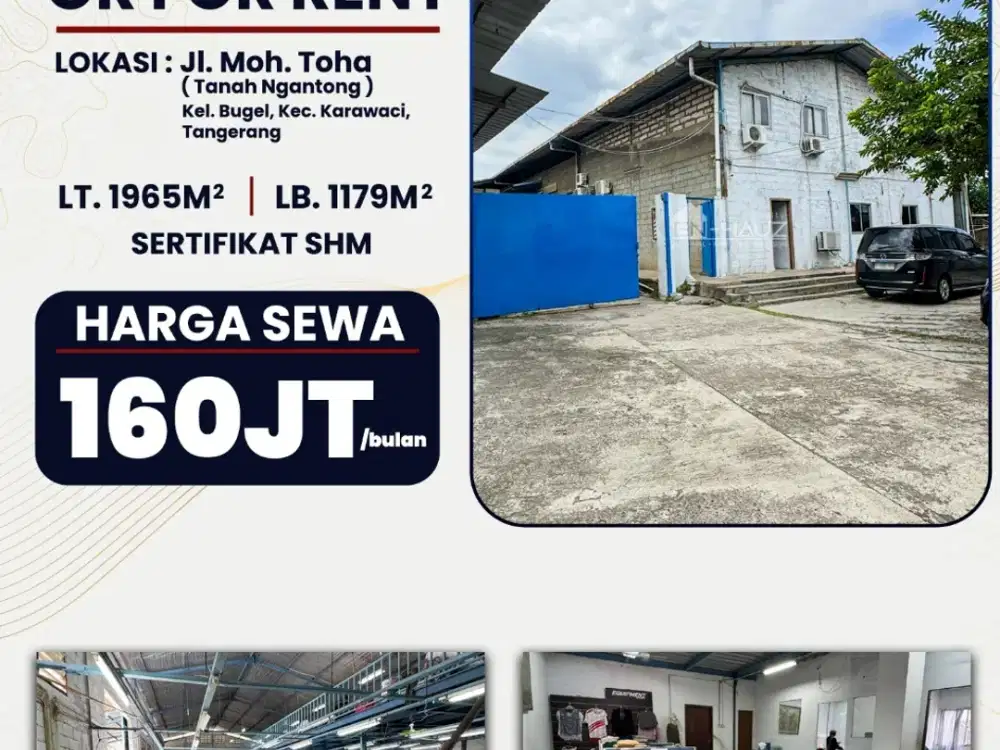 (MC) DiJual Pabrik di Jl. Moh. Toha (tanah ngantong)