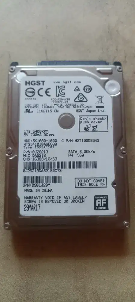 Harddisk internal 1 TB