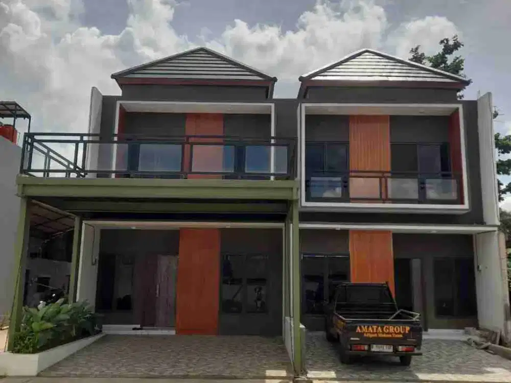 Rumah cluster mewah dan cakep lokasi pinggir jalan raya utama jatiwarna 5menit ke tol Jatiwarna Akses 2mobil lebar