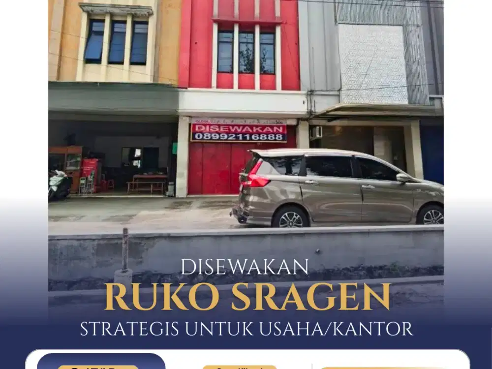 Ruko Sragen Jalan Dua Arah Strategis Untuk Kantor/Usaha