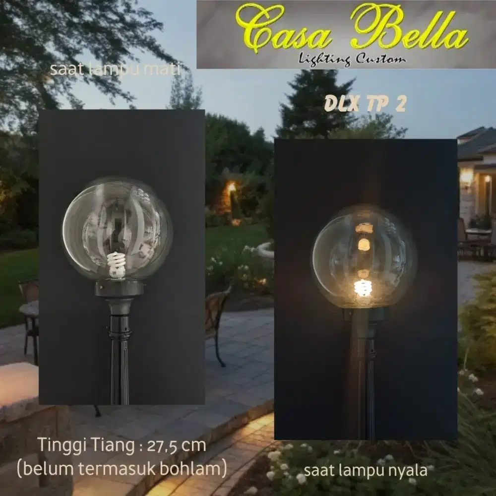 Lampu Taman Bentuk Bulat
