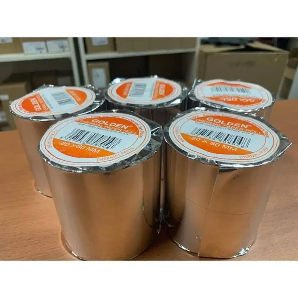 kertas thermal struk 80mm 80 x 80 merk golden printer struk