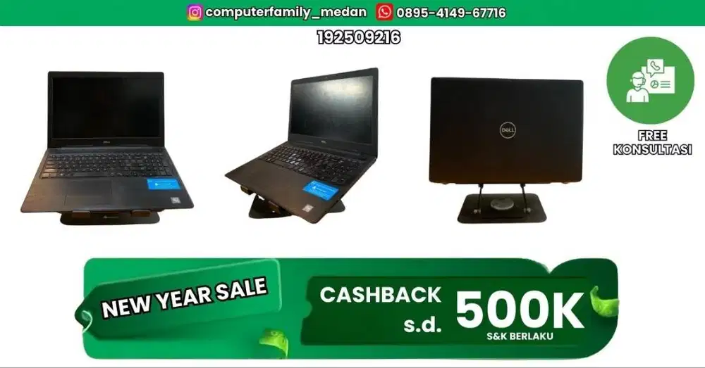 DELL INSPIRON 3581 INTEL CORE I3-720U CPU SSD 512 GB RAM 8 GB