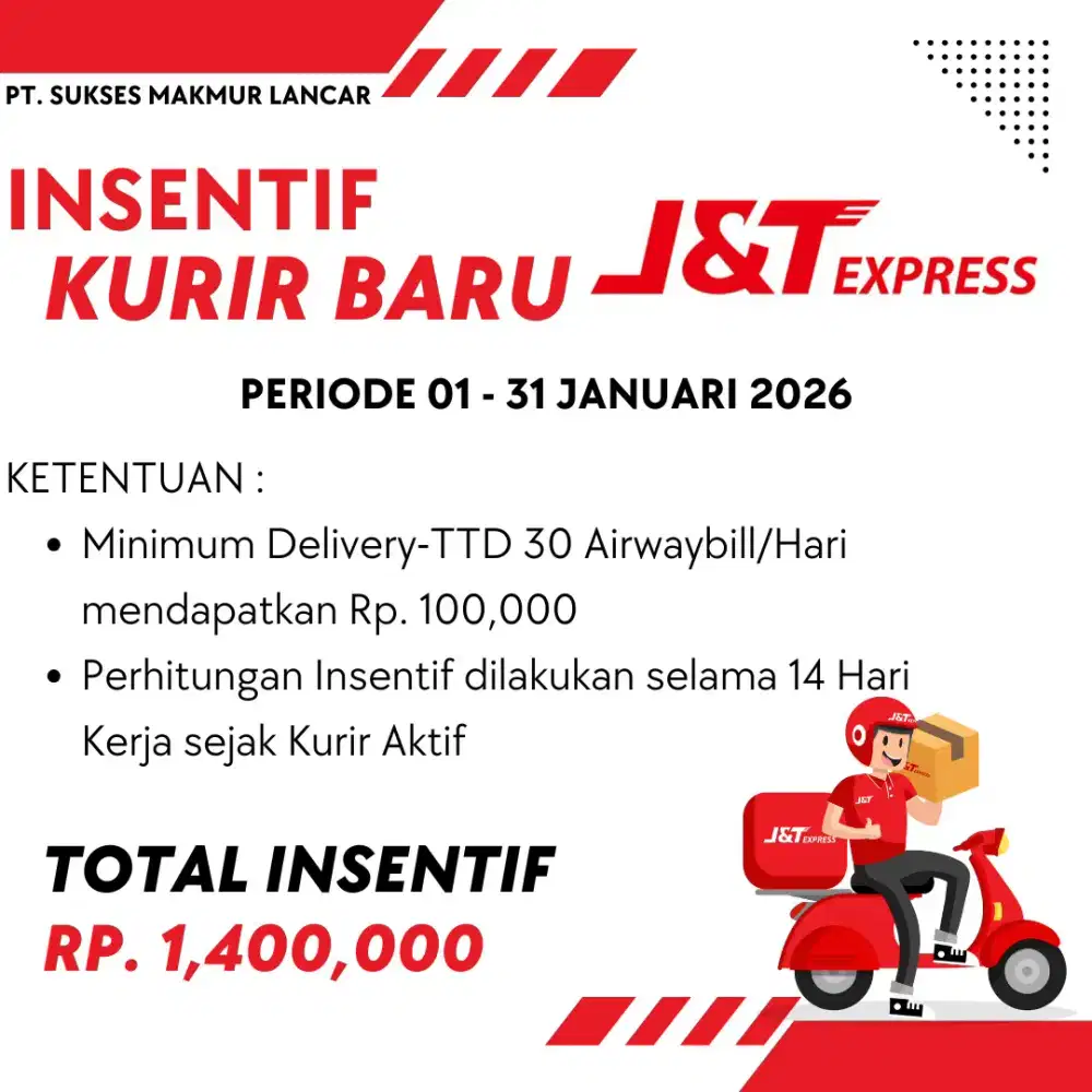 Di butuhkan kurir delivery motor all area banten