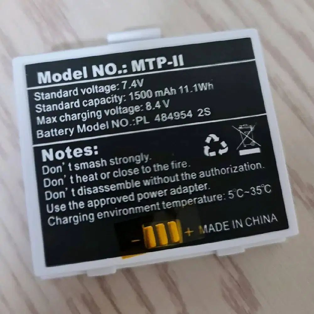 baterai printer thermal mobile bluetooth 58mm VSC 58M 1500mah