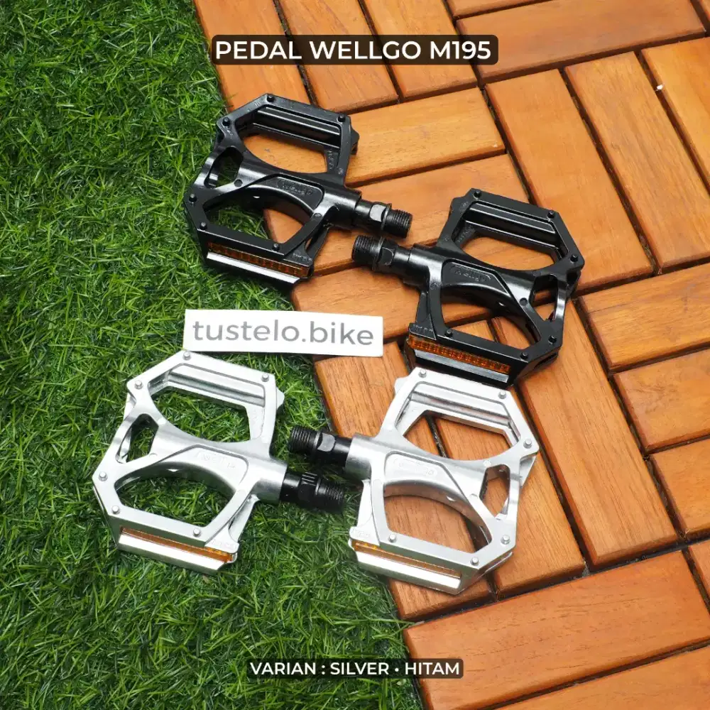 Pedal Wellgo M195 Alloy Sepeda MTB Vintage Commuter Gravel Seli