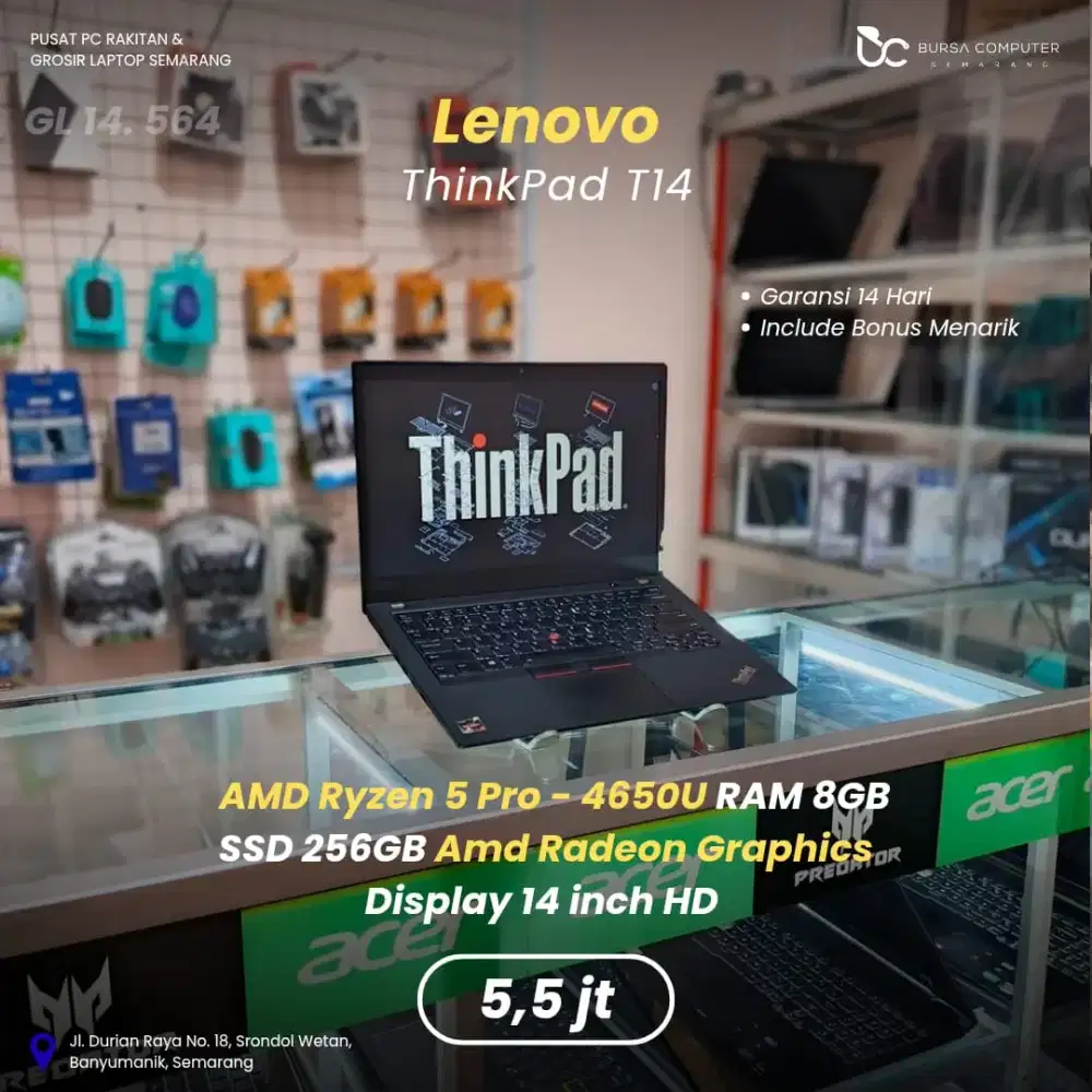 LENOVO Thinkpad T14 | Ryzen 5 Pro 4650U 8GB 256GB