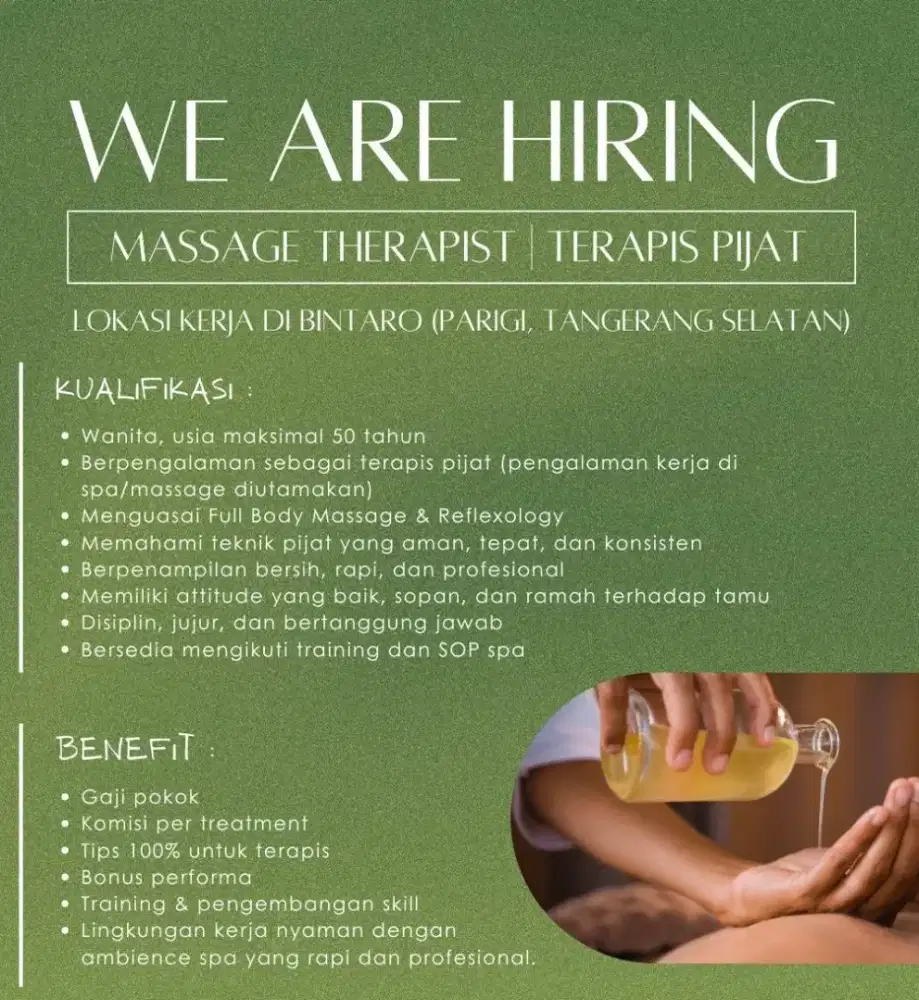 Terapis Pijat Tradisional & Refleksi