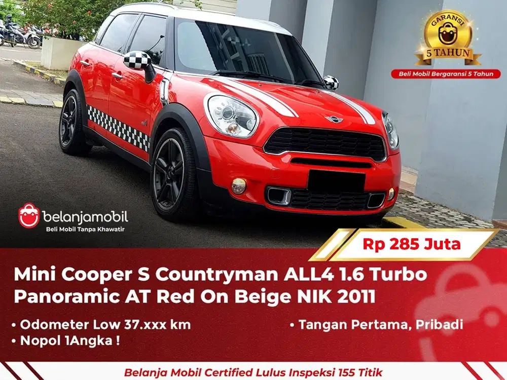 [ LOW KM ] Mini Cooper MiniCooper S Countryman 1.6 AT Red 2011/2012