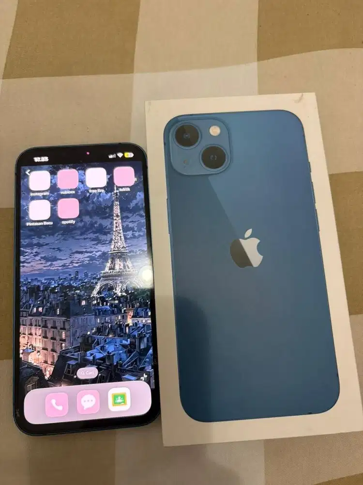iphone 13 biru ex ibox 128 gb