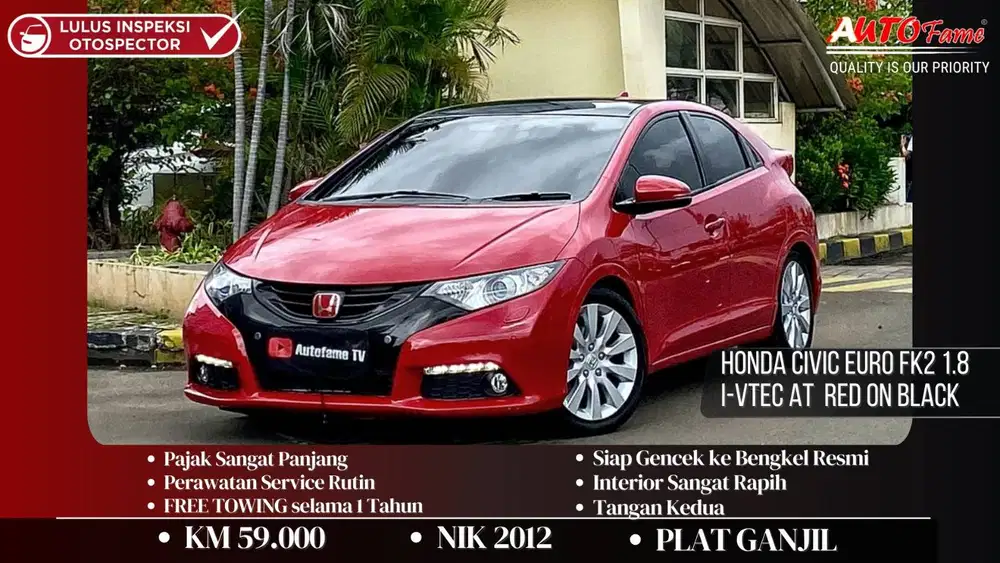 Honda Civic Euro FK2 1.8 I-VTEC AT NIK 2012