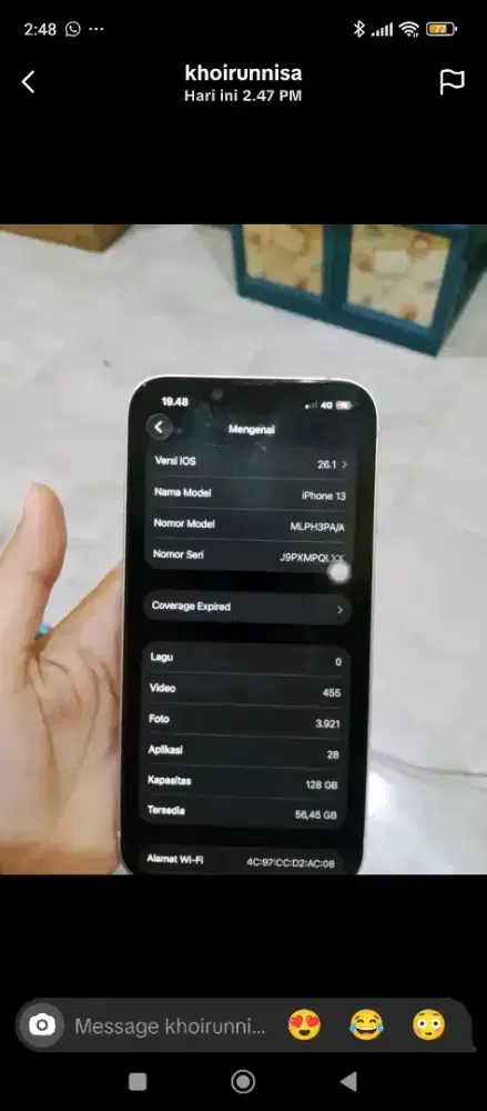 Ip 13 128gb second ibox