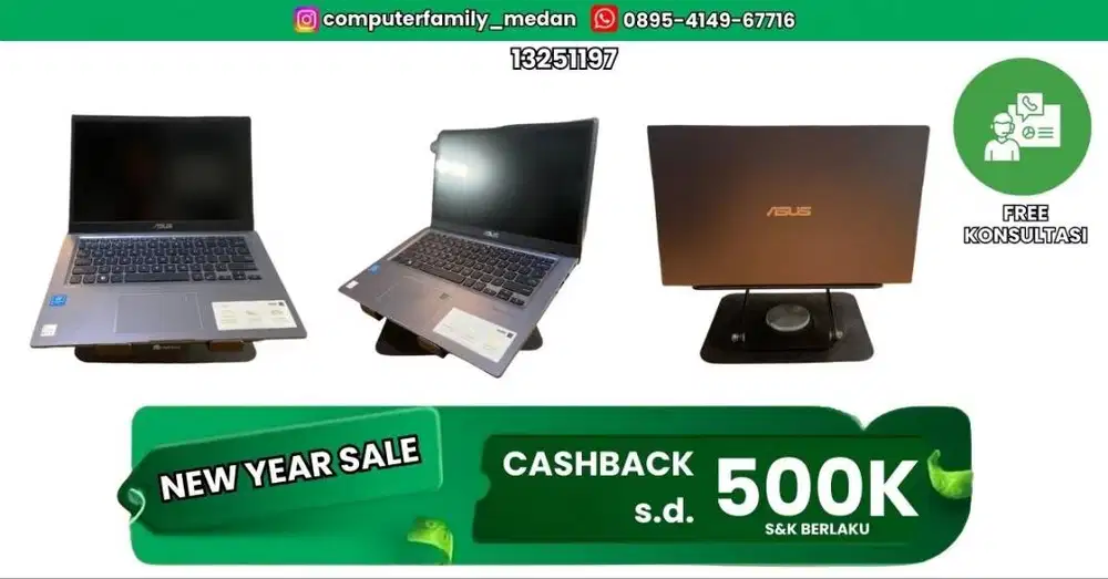 13-LAPTOP ASUS VIVOBOOK X415 CELERON N4020 RAM 8 SSD 256GB