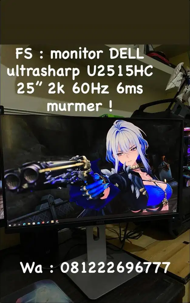 Monitor PC DELL ultrasharp U2515HC 25 inch 2k 60Hz 6ms murmer WQHD