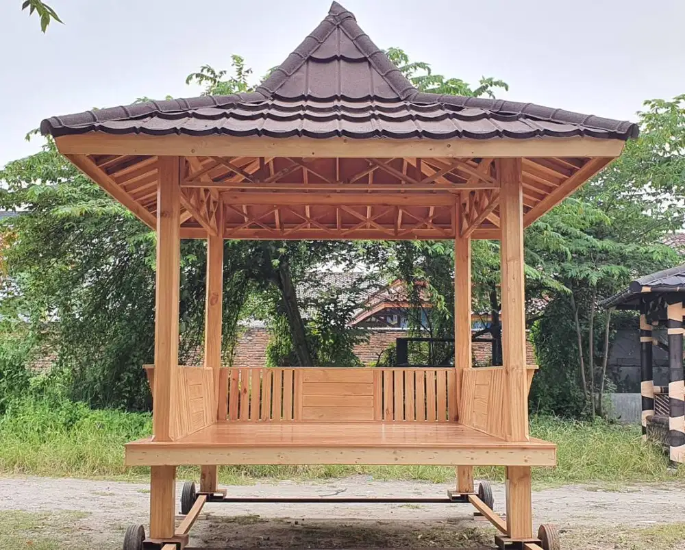 Gazebo 2x2 kayu jati Belanda