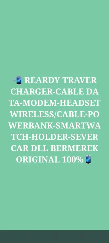 Jual Segala Macam Barang Baru Aksesoris Handphone